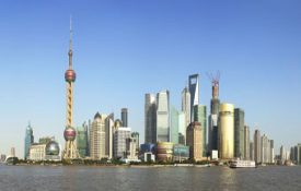 Lujiazui Finance&Trade Zone of Shanghai skyline at city landscap